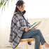 Wearable Blanket, Flannel Wearable Multifunctional Warm Scarf Shawl, Winter Poncho Shawl Blanket Wrap Cape as Gifts for Mom, Ideal for Women and Office Use, Blanket Gifts kuppan