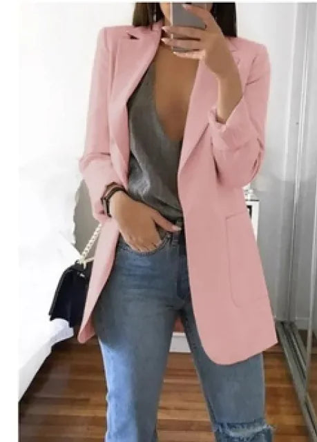 Women’s Slim Fit Lapel Cardigan Blazer – Office & Casual Wear” kuppan