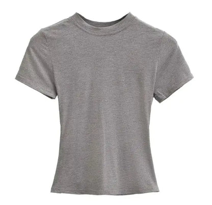 Solid Color Basic Style T-shirt kuppan