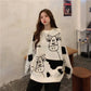 Korean Style Loose Pullover Sweater for Casual Wear kuppan
