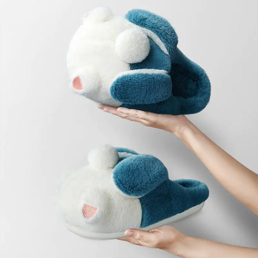 Cute Women's Cotton Slippers with Wrapped Heels for Winter