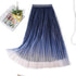 Women’s Tulle Skirts Midi Elastic High Waist Pleated Mesh Flowy A-Line Party Long Tutu Skirts… kuppan