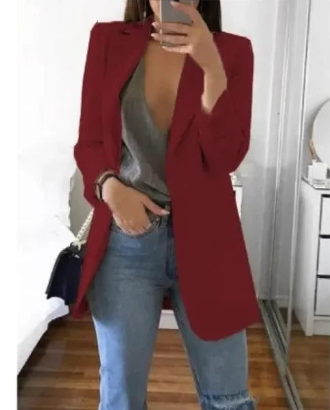 Women’s Slim Fit Lapel Cardigan Blazer – Office & Casual Wear” kuppan