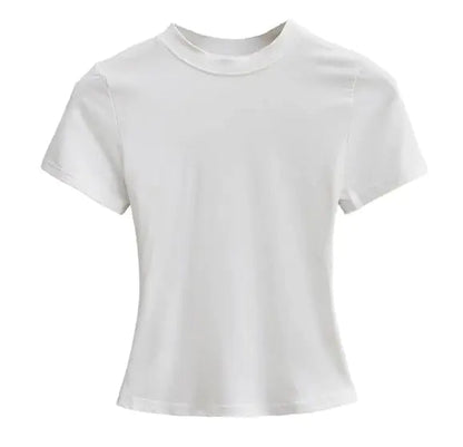 Solid Color Basic Style T-shirt kuppan
