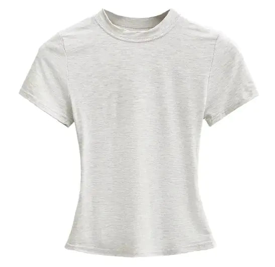Solid Color Basic Style T-shirt kuppan
