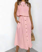 Solid Color Vest & Skirt Set kuppan