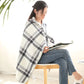 Wearable Blanket, Flannel Wearable Multifunctional Warm Scarf Shawl, Winter Poncho Shawl Blanket Wrap Cape as Gifts for Mom, Ideal for Women and Office Use, Blanket Gifts