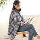Wearable Blanket, Flannel Wearable Multifunctional Warm Scarf Shawl, Winter Poncho Shawl Blanket Wrap Cape as Gifts for Mom, Ideal for Women and Office Use, Blanket Gifts