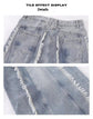 Jeans Destroyed Loose Burrs Wide Leg Bootcut Pants kuppan