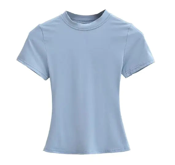 Solid Color Basic Style T-shirt kuppan
