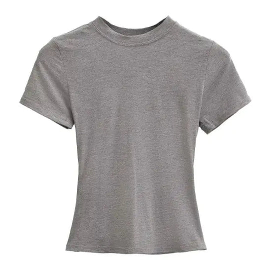 Solid Color Basic Style T-shirt kuppan