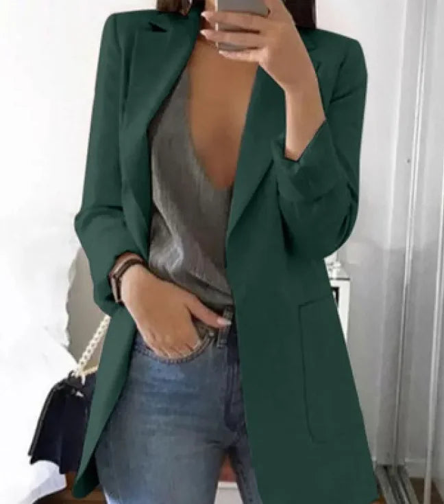 Women’s Slim Fit Lapel Cardigan Blazer – Office & Casual Wear” kuppan