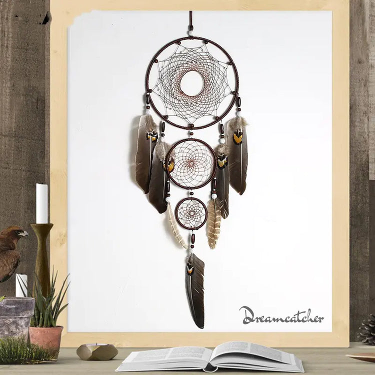 Eagle Feather Dreamcatcher Wall Hanging Decor kuppan