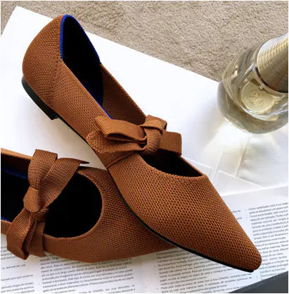 Flat Casual Boat Shoes with Bow Mary Jane Style kuppan