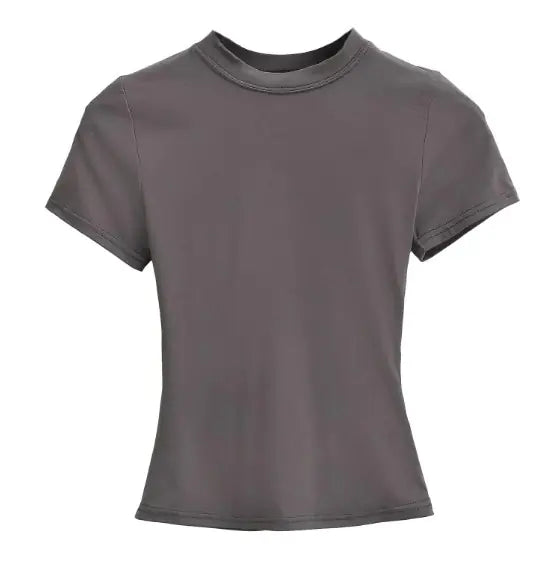Solid Color Basic Style T-shirt kuppan