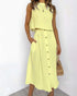 Solid Color Vest & Skirt Set kuppan