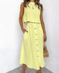 Solid Color Vest & Skirt Set kuppan
